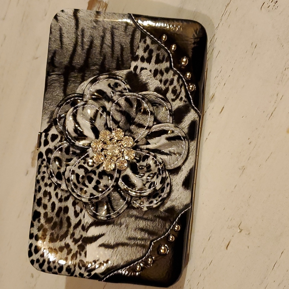 Black and Bling clutch/wallet